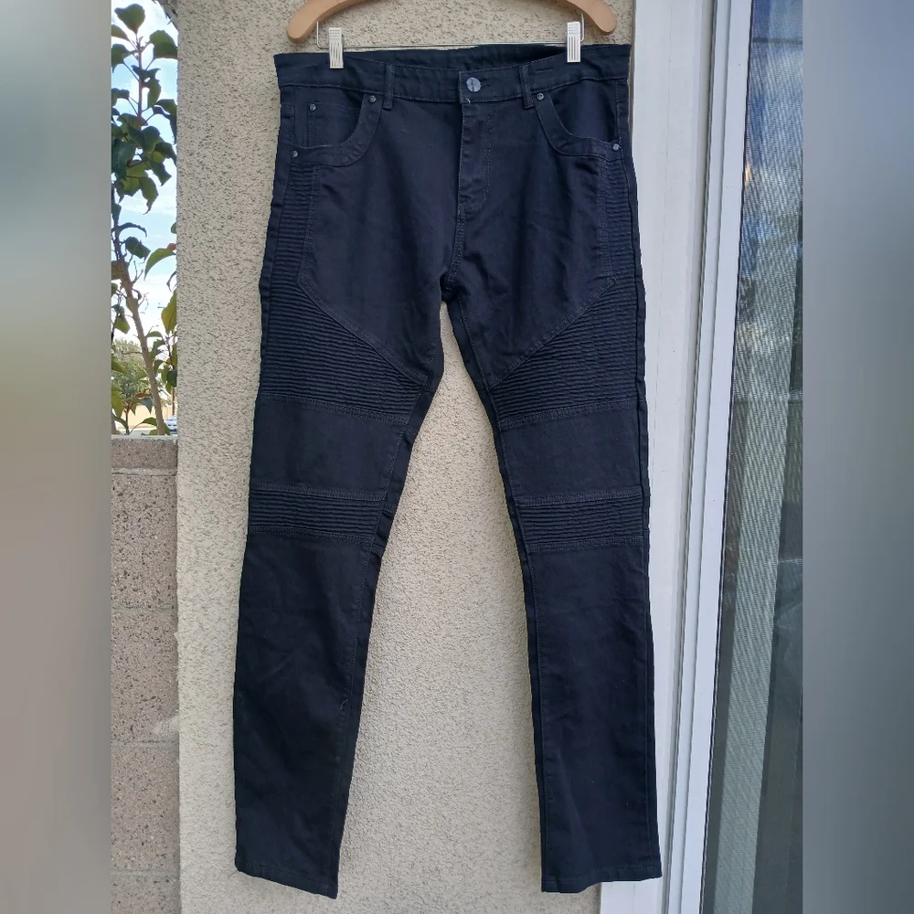 Black Biker Jeans
